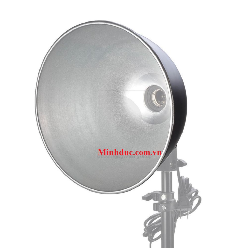 Chóa đèn aluminum reflector 27cm Màu sắc: Đen, Trắng
